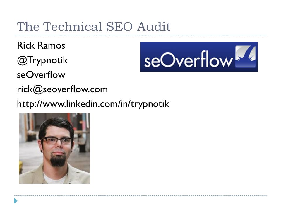 The Technical SEO Audit Rick seOverflow