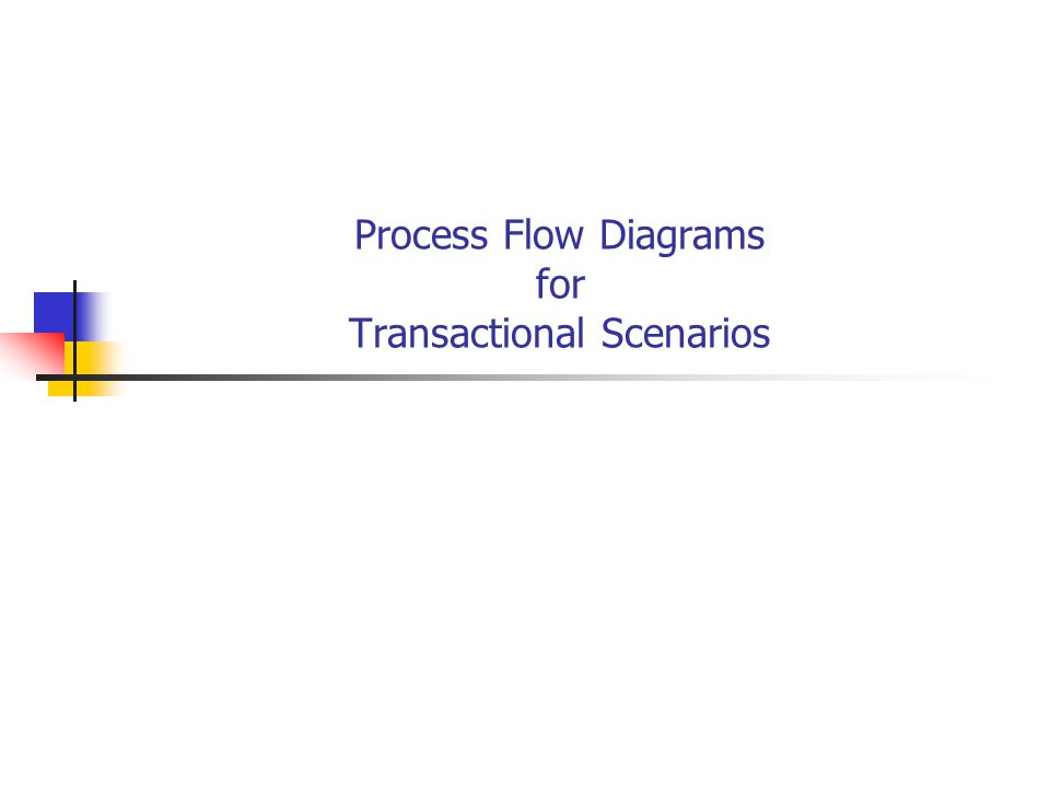 Process Flow Diagrams for Transactional Scenarios