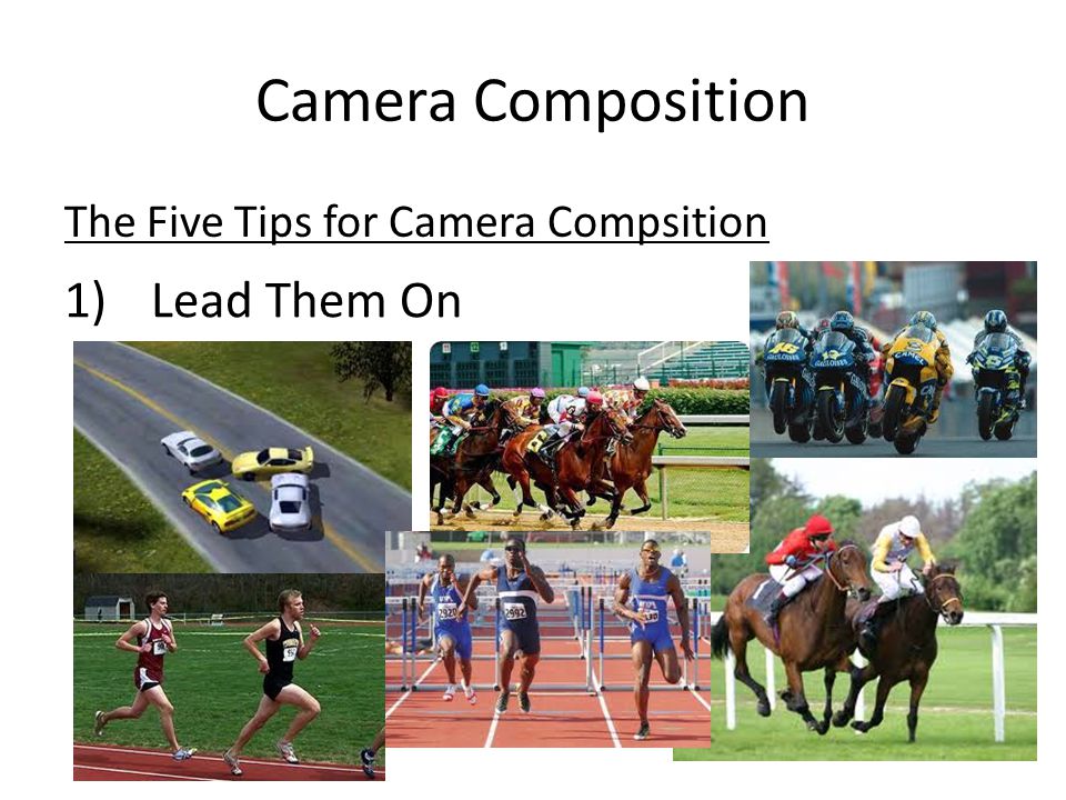 Camera Composition The Five Tips for Camera Compsition 1)Lead Them On