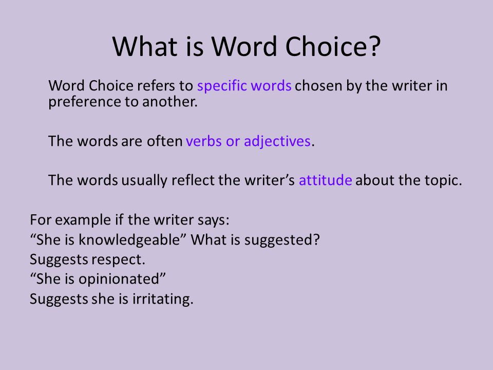 Word Choice Spice up your poetry!. HOW TO USE WORD CHOICE THAT CATCHES THE  READER'S You want your reader to see what you are writing about, but you  have. - ppt download