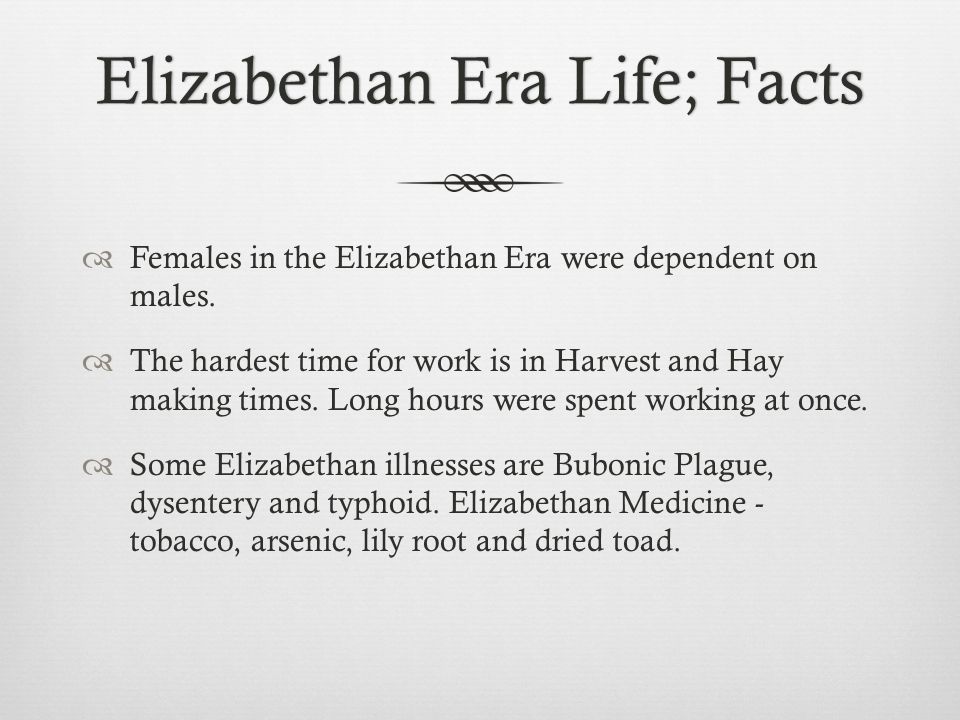 10 facts about elizabethan era