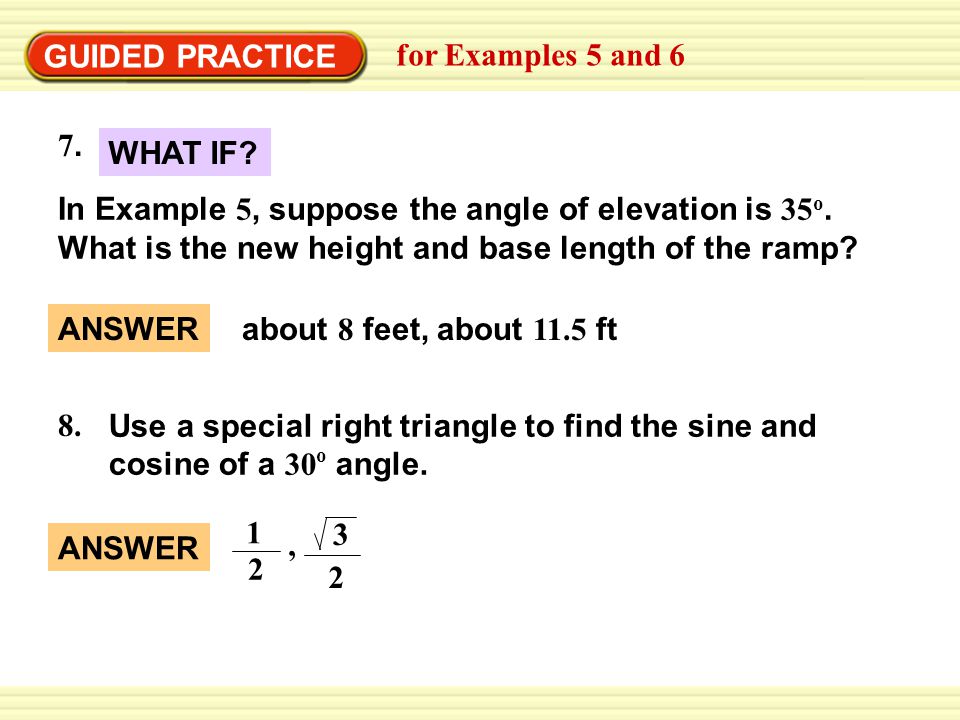 GUIDED PRACTICE for Examples 5 and WHAT IF.