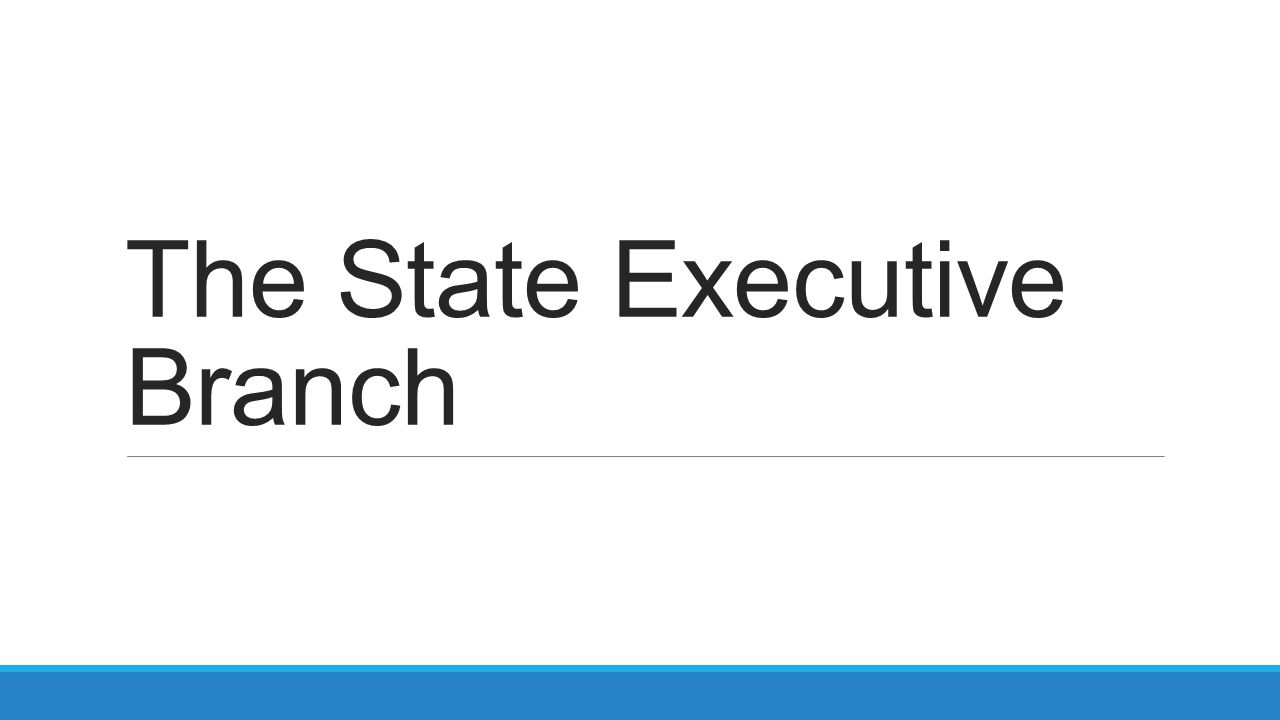 The State Executive Branch
