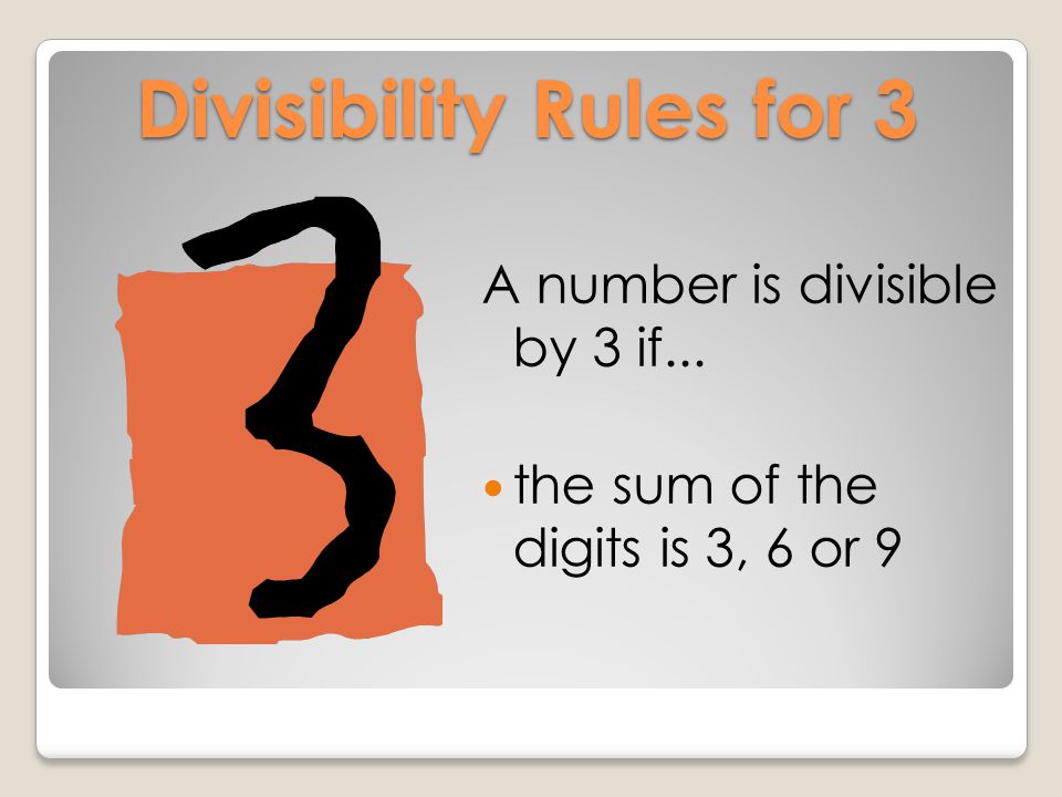 Divisibility Rules for 2 A number is divisible by 2 if... the last digit is even