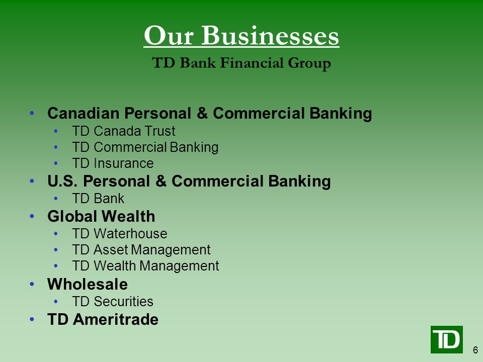 1 TD Bank – At a Glance NESA CONFERENCE October 25, ppt download