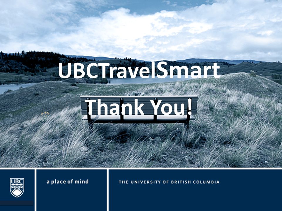 UBCTravel Smart Thank You!