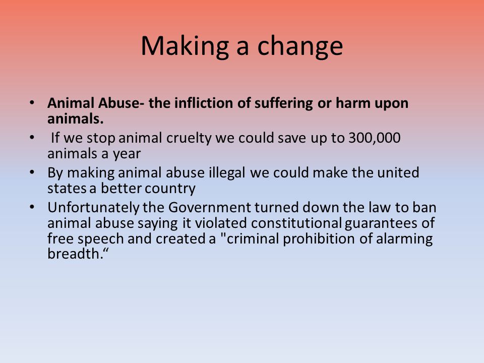 stop animal abuse speech