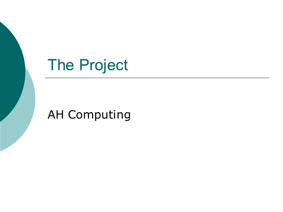 The Project AH Computing