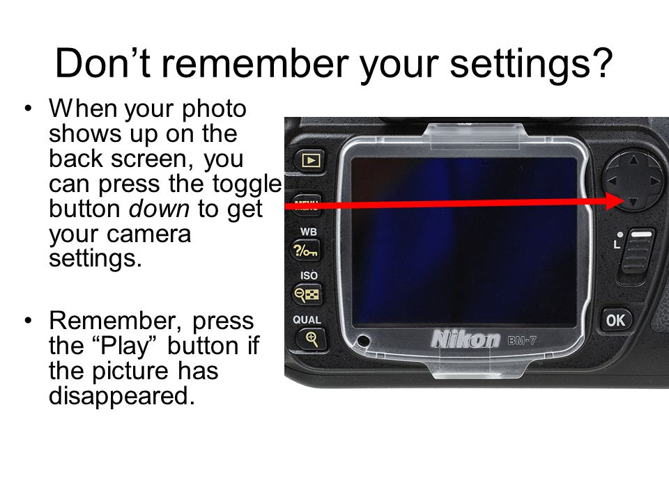 Don’t remember your settings.