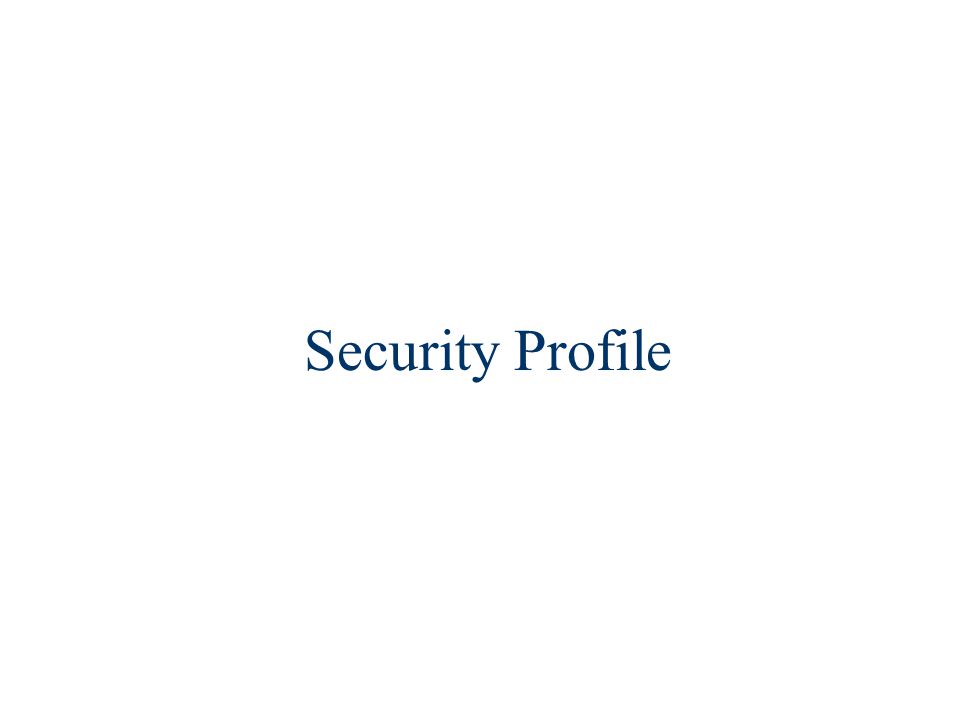 Security Profile