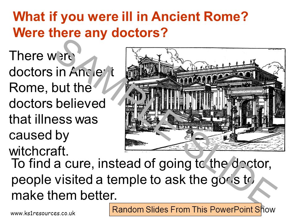 What if you were ill in Ancient Rome.