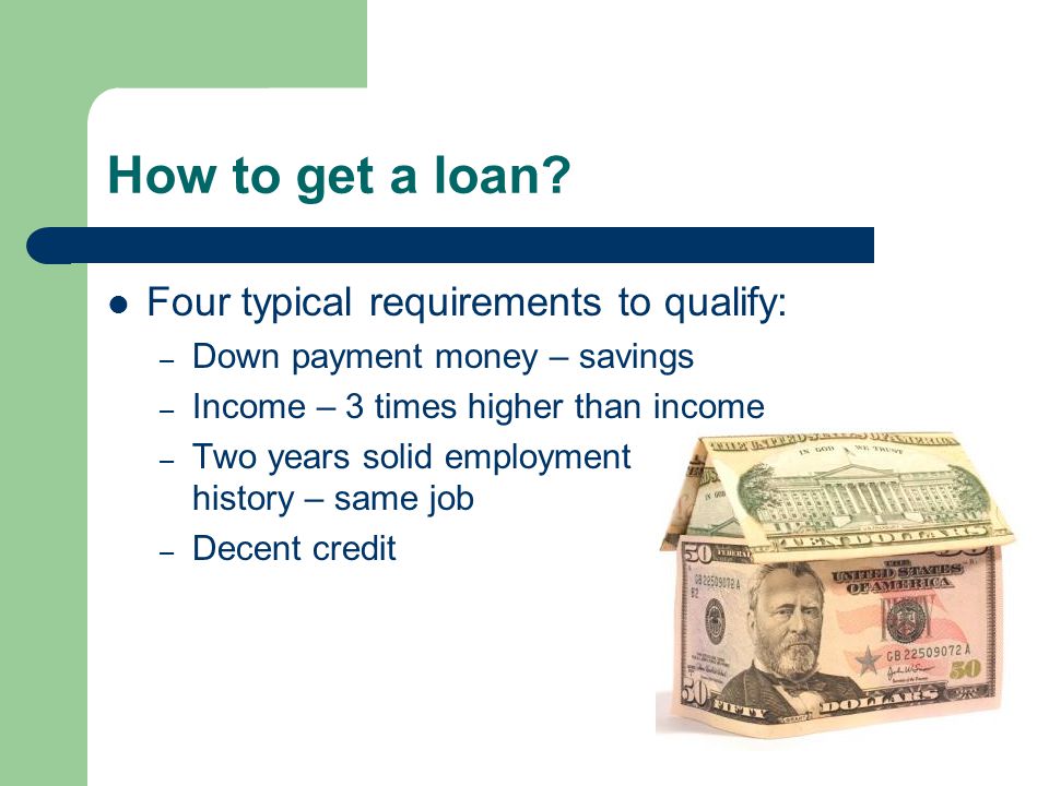 How to get a loan.