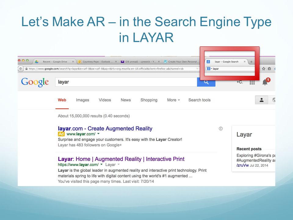 Let’s Make AR – in the Search Engine Type in LAYAR