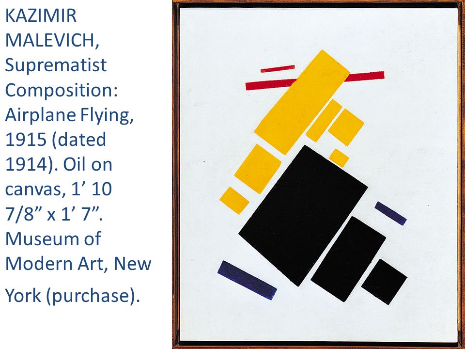 KAZIMIR MALEVICH, Suprematist Composition: Airplane Flying, 1915 (dated 1914).