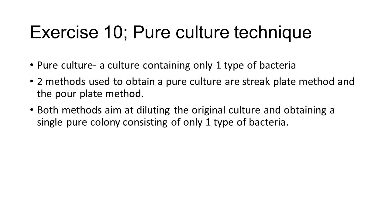culture media preparation pure culture technique ubiquity pure culture technique