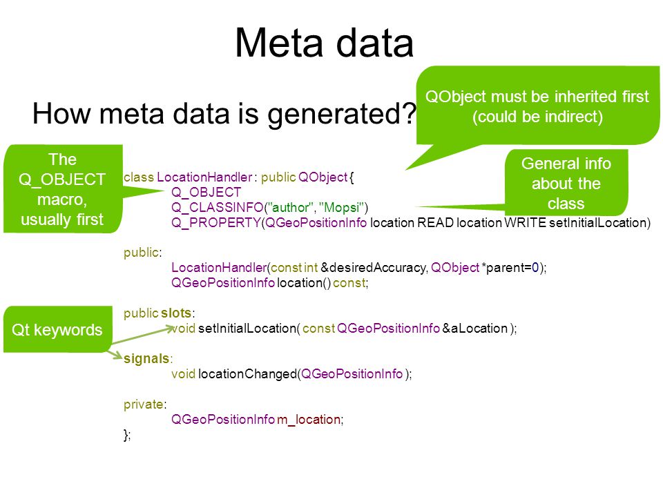 Local metadata