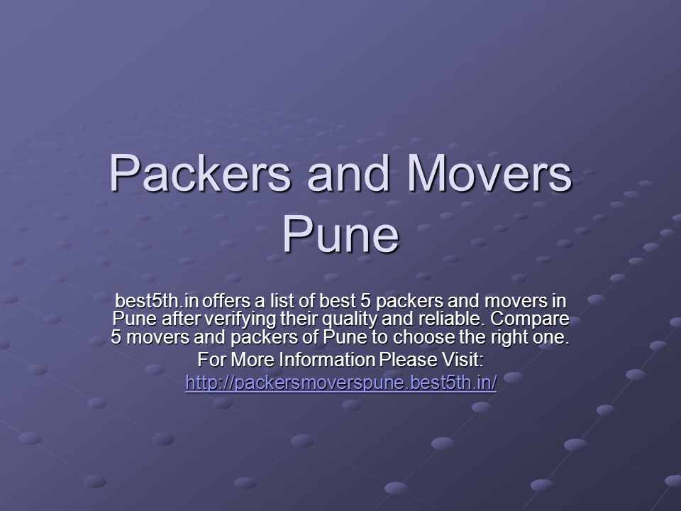 Packers and Movers Pune best5th.in offers a list of best 5 packers and movers in Pune after verifying their quality and reliable.