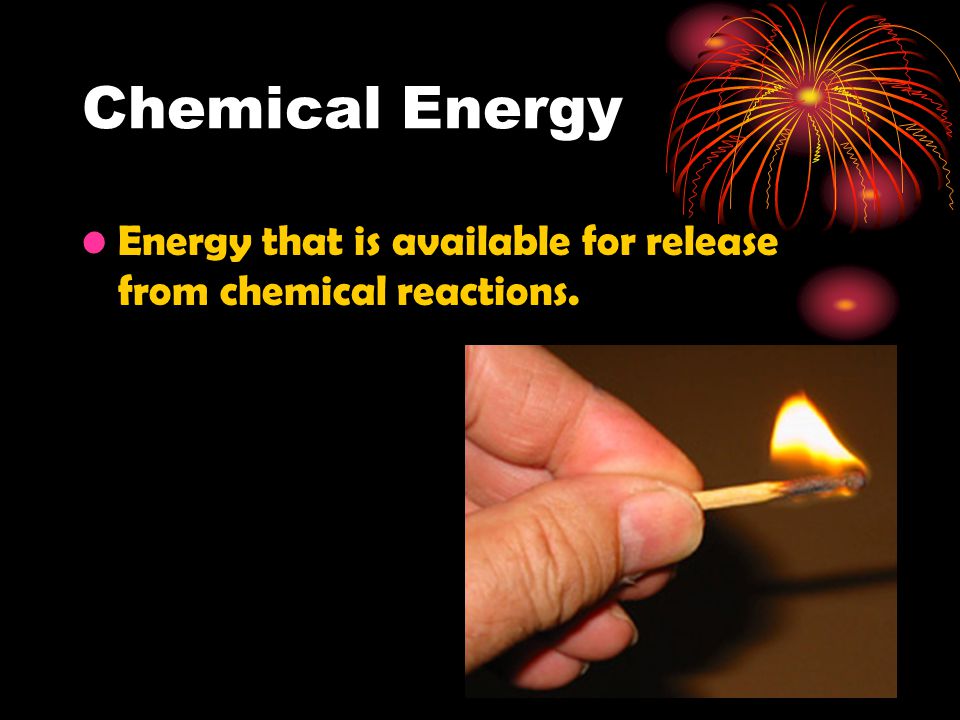 There are five main forms of energy. Chemical Mechanical Electromagnetic Heat (thermal) Nuclear