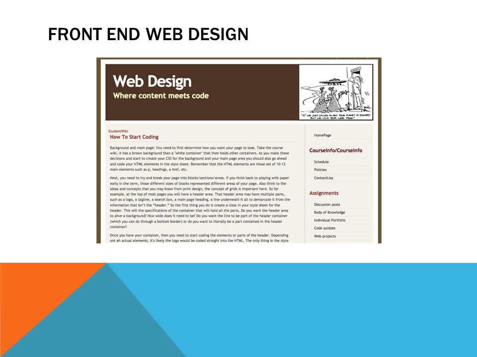FRONT END WEB DESIGN