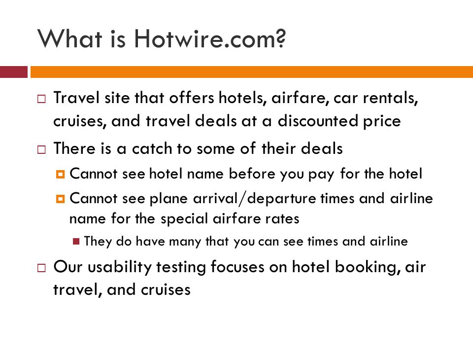 What is Hotwire.com.