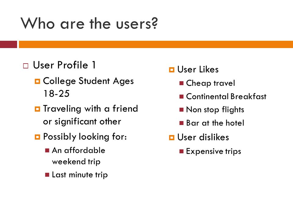 Who are the users.