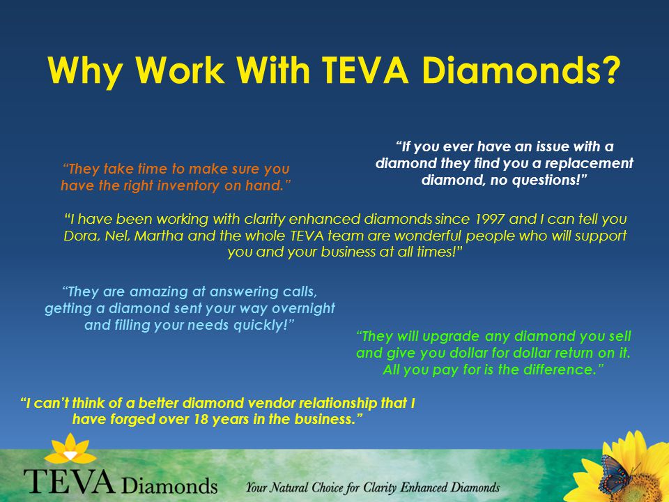 Why Work With TEVA Diamonds.