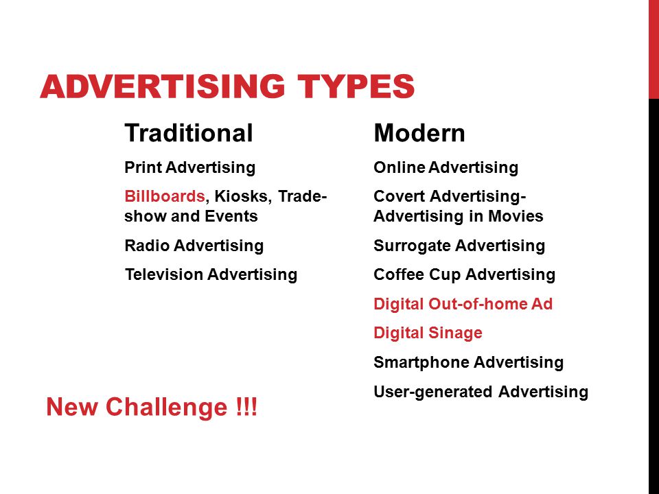 types of television advertising