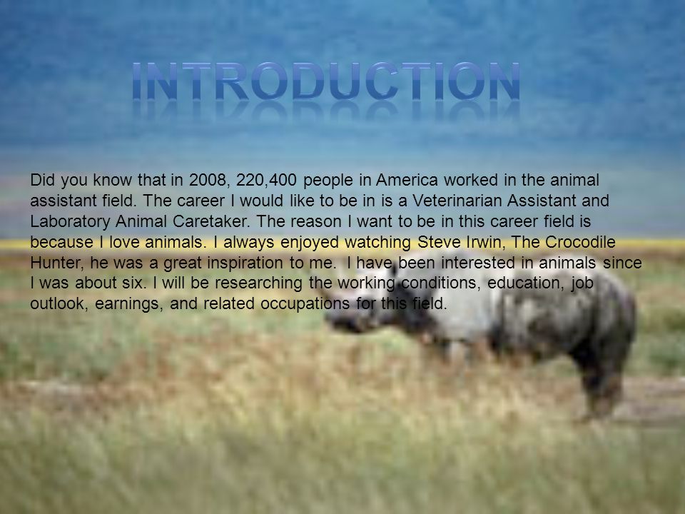 Did you know that in 2008, 220,400 people in America worked in the animal assistant field.