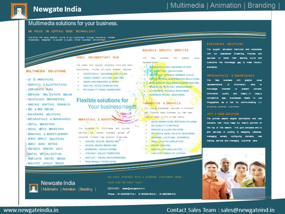 Newgate India   Contact Sales Team : | Multimedia | Animation | Branding |