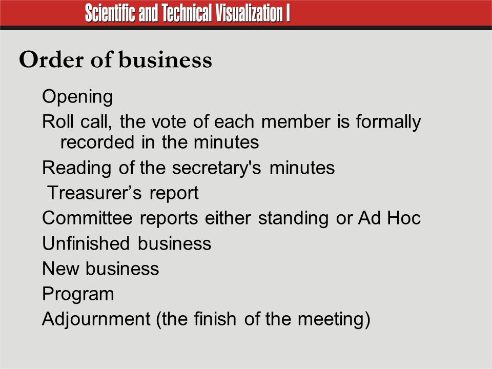 basic business meeting procedures identify basic meeting skills
