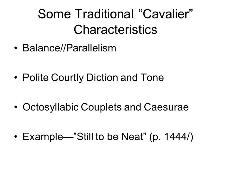 cavalier poetry examples