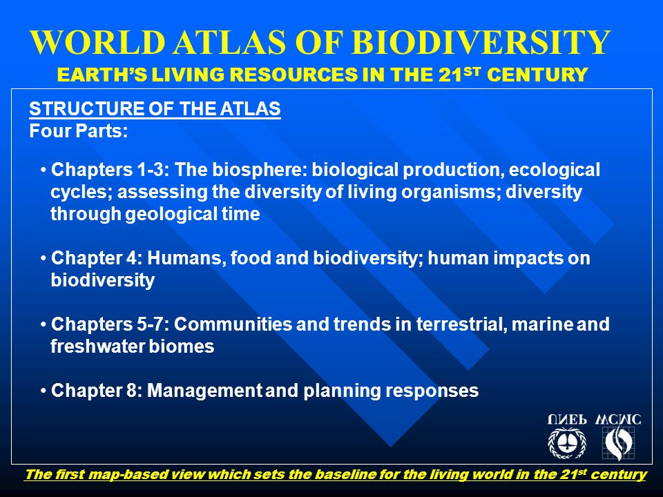 WORLD ATLAS OF BIODIVERSITY EARTH'S LIVING RESOURCES IN THE 21 ST CENTURY  The first map-based view which sets the baseline for the living world in  the. - ppt download