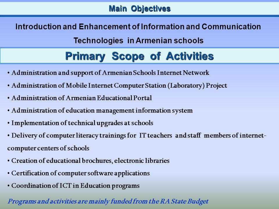 1.The concept of creating an electronic community in Armenia.