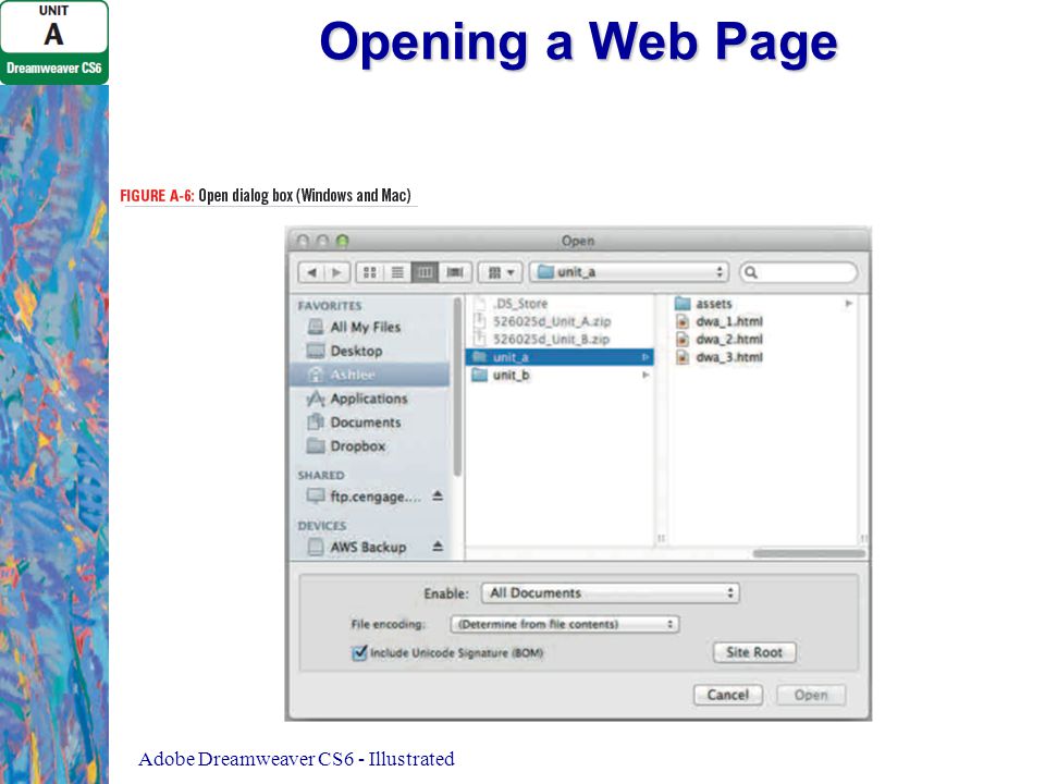 Adobe Dreamweaver CS6 - Illustrated Opening a Web Page