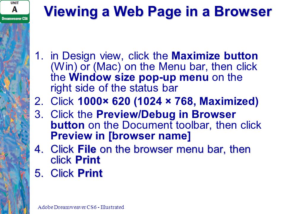 Viewing a Web Page in a Browser 1.