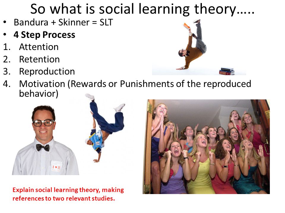 So what is social learning theory…..