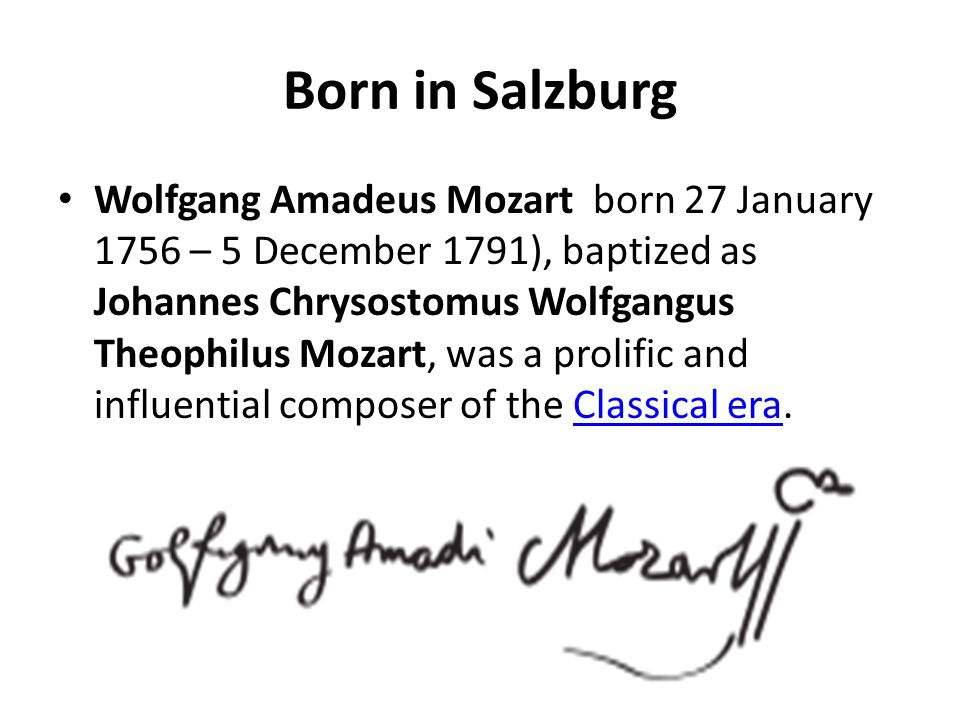 Wolfgang Amadeus Mozart, The Genius Composer of All Time (1756 – 1791) –  The Masters Music School