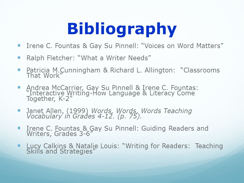 Bibliography Irene C.