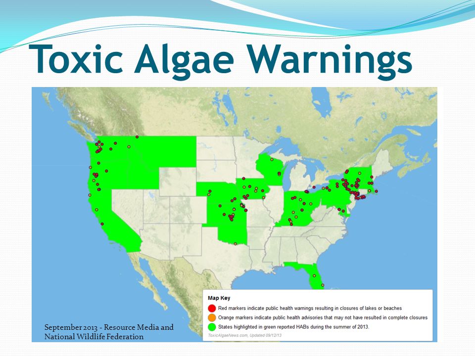 Toxic Algae Warnings September Resource Media and National Wildlife Federation
