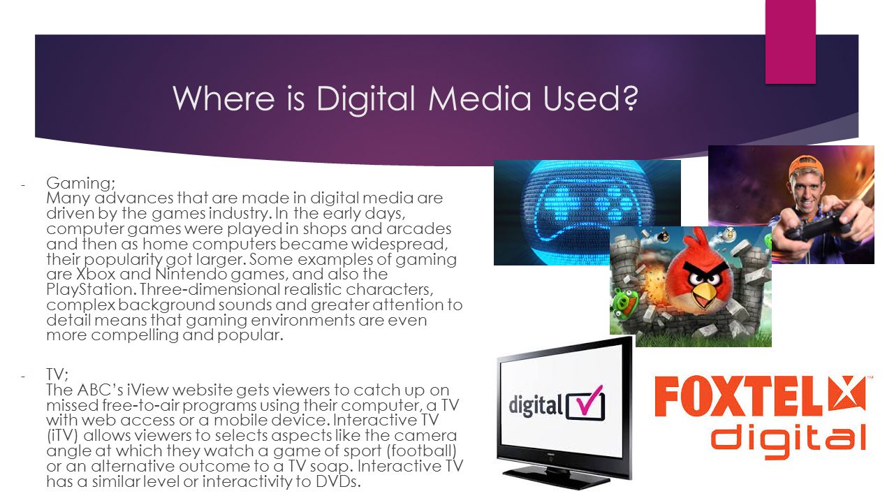 Digital media BY ISABELLE CHACTY What is Digital Media? Digital Media is  practically traditional media manipulated by computers, and they are  created. - ppt download