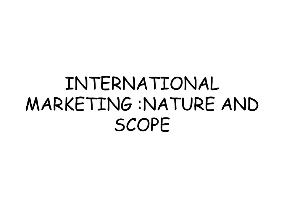 nature of international marketing wikipedia