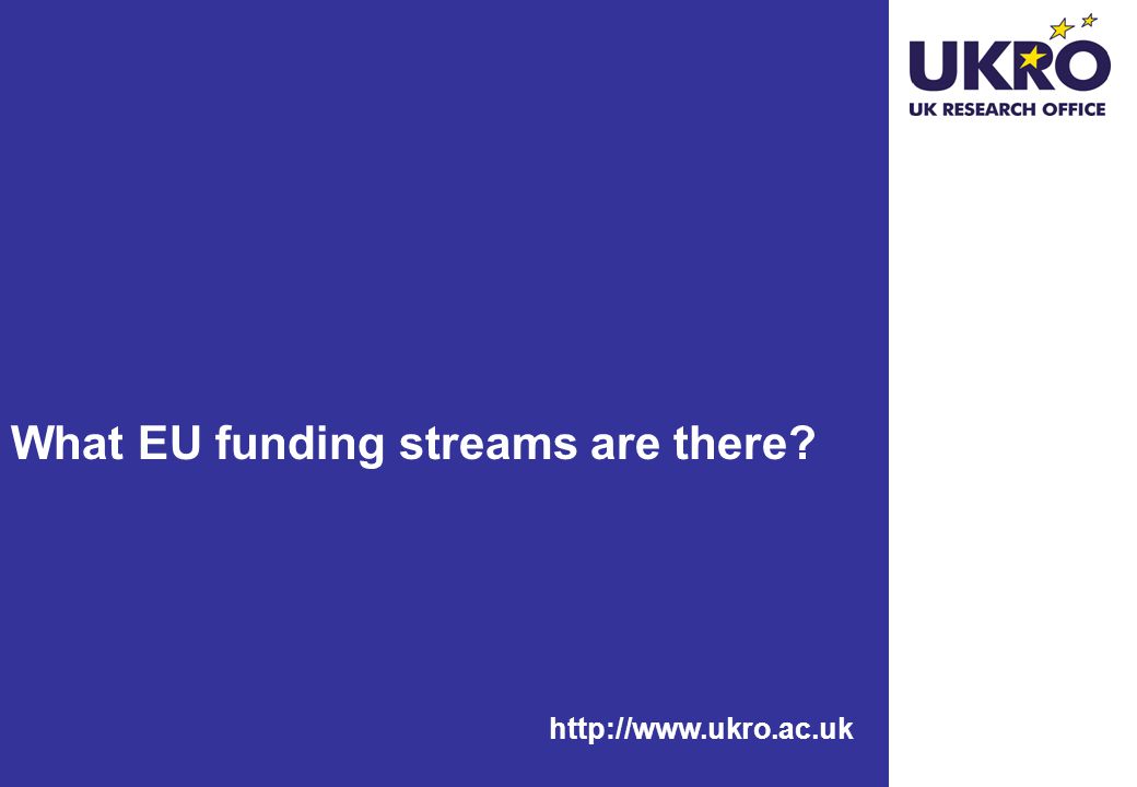 What EU funding streams are there