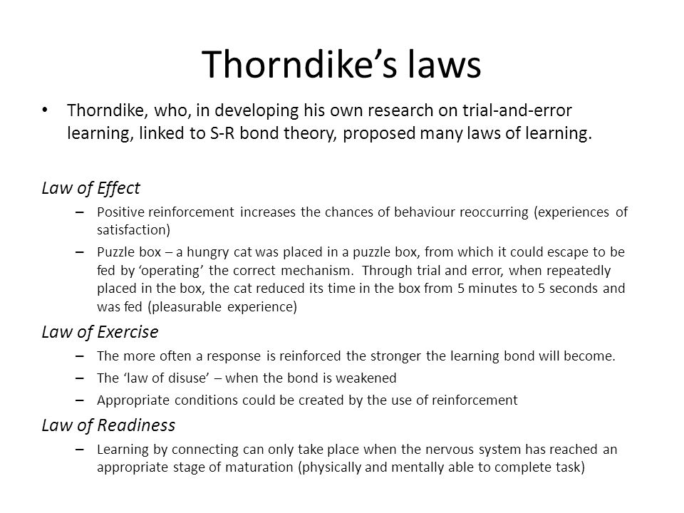 thorndike trial and error theory