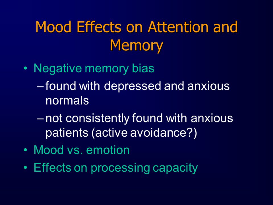 negative memory bias