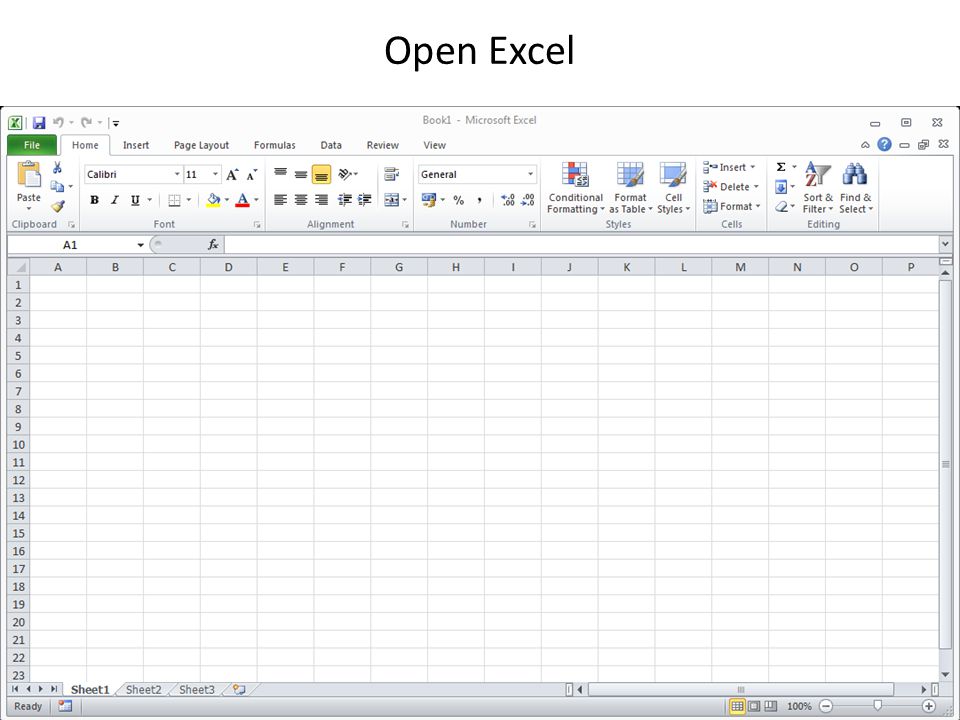 Open Excel