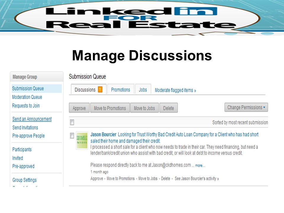 Manage Discussions