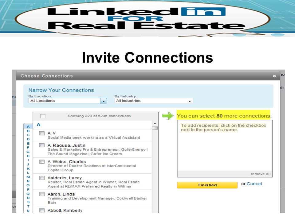 Invite Connections