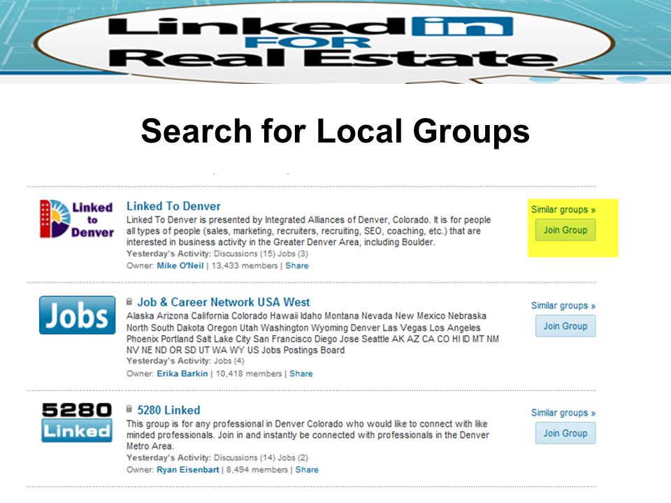 Search for Local Groups