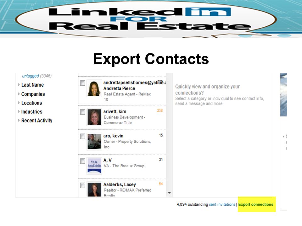 Export Contacts