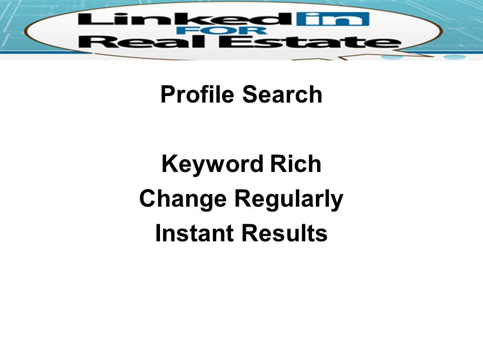Profile Search Keyword Rich Change Regularly Instant Results